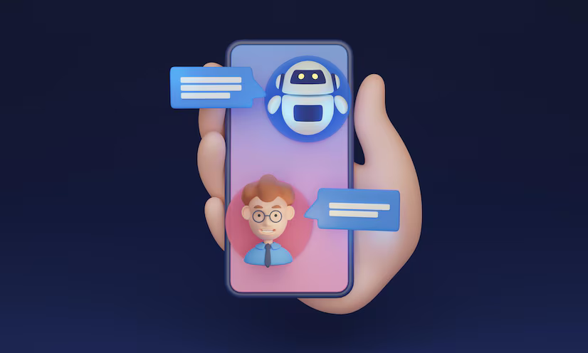 chatbot user interaction 3d illustration concept web app using nlp 1995 885