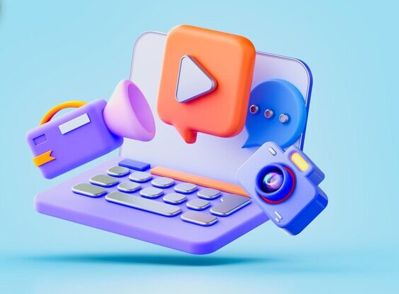 laptop sign with camera video recorder message chat 3d render concept photography video edit 492780 4433 e1710400255659